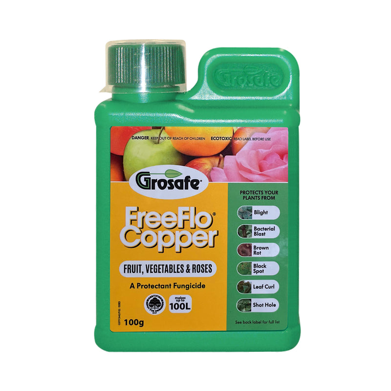 Grosafe FreeFlo Copper - ROSES, FRUIT & VEGETABLES - Broad-spectrum fungicide - 100gm