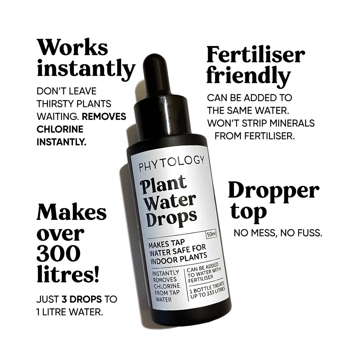 tap water for indoor plants Phytology Plant Water Drops - Chlorine Remover for Indoor Plants