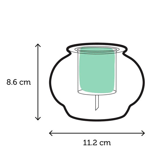 CUP O FLORA Glass Self Watering Pot - Small ROUND (3 colours)