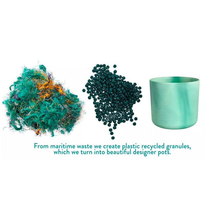 Elho Ocean Collection - 100% Recycled - Pacific Green - 16cm