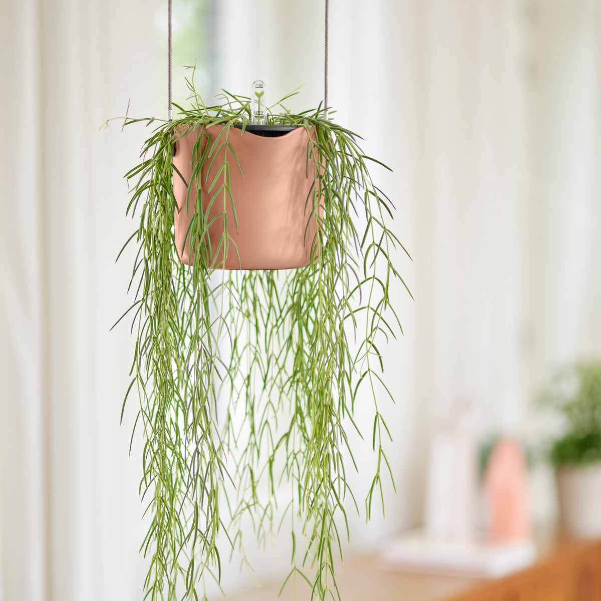 Elho Swing Stackable Hanging Pot - 100% Recycled - 18cm Watermelon Rose