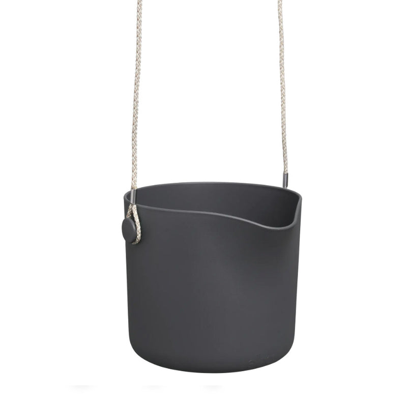 Elho Swing Stackable Hanging Pot - 100% Recycled - 18cm Charcoal