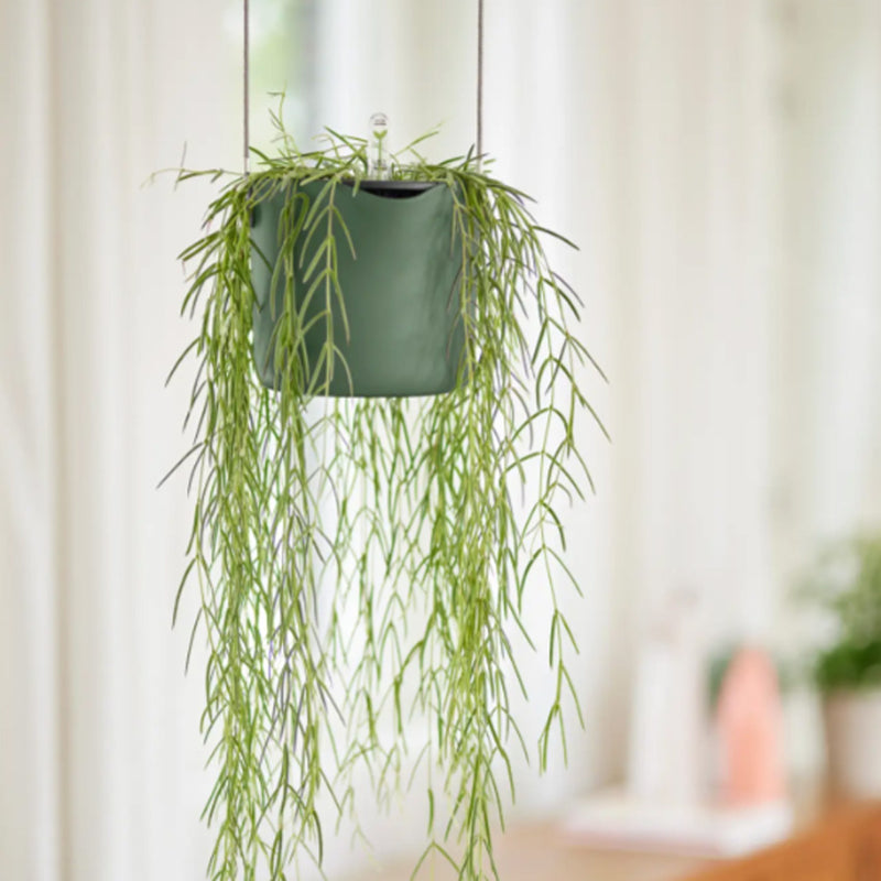 Elho Swing Stackable Hanging Pot - 100% Recycled - 18cm Greenstone