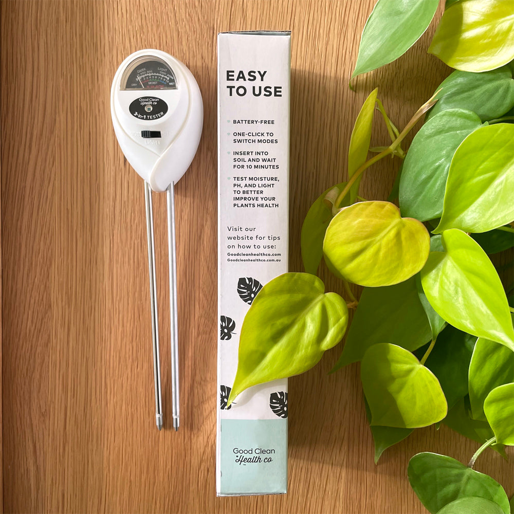 Good Clean Health Co 3-in-1 Soil Tester - White with Box