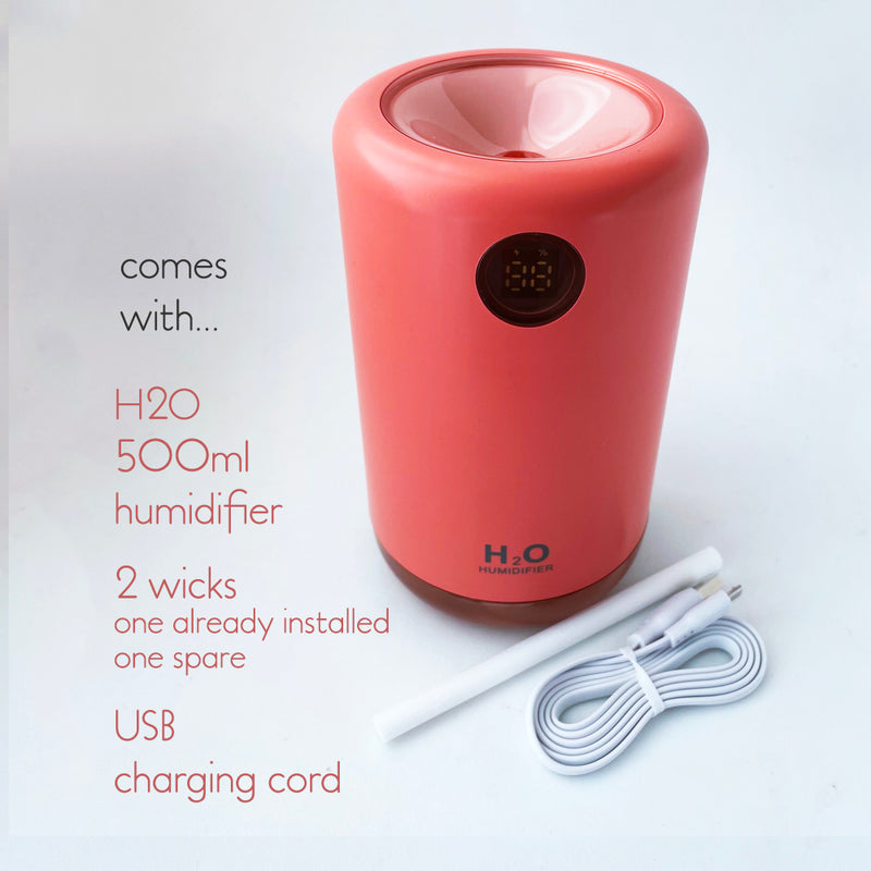 H2O Cordless Humidifier 500ml - Snow