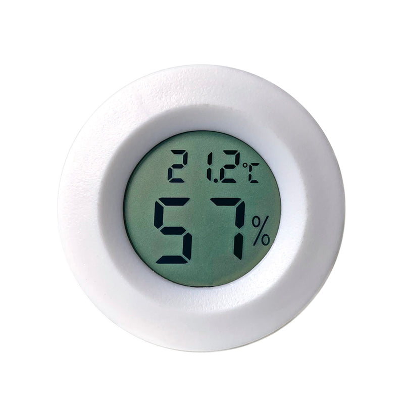 Digital 2-in-1 Mini Temperature and Humidity Meter - White