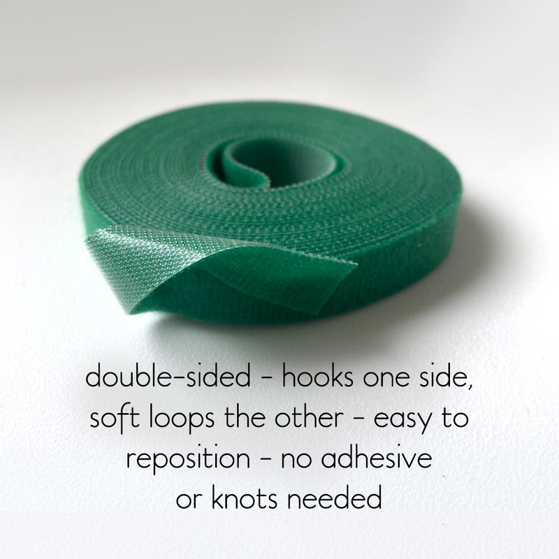 Plant Support Ties - Soft Velcro - 1.5cm wide x 5 to 10 metre roll - G –  lovethatleaf