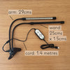 led grow light kit with clip measurements size