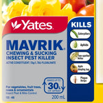 Yates MAVRIK Spray Concentrate for Spider Mites, Aphids, Thrips, Caterpillars - 200ml