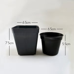 Crew Mini Pot Square - 7.5cm x 6.5cm - BLACK