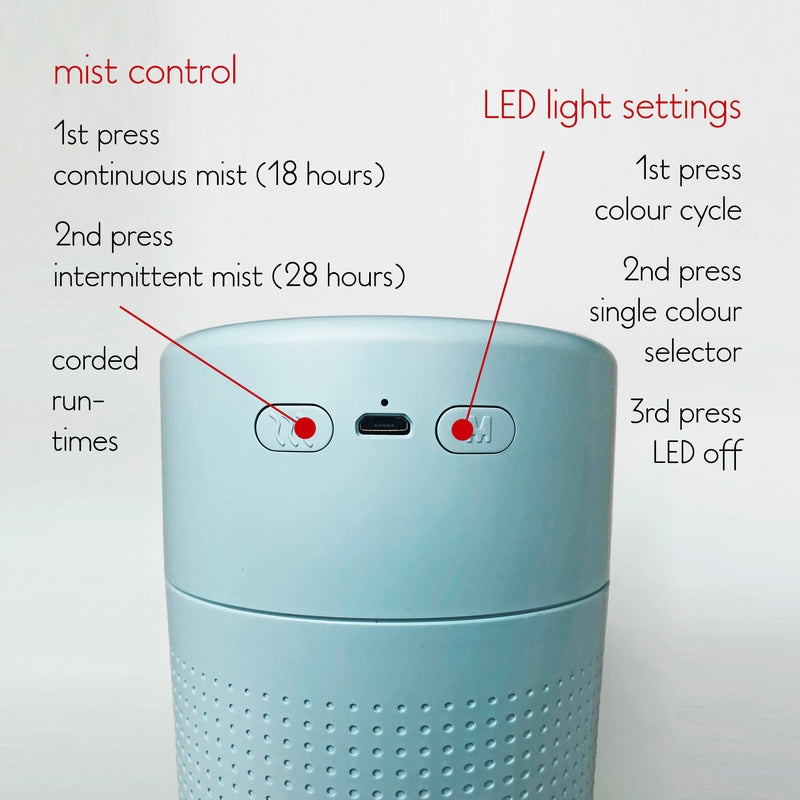 H2O Cordless Humidifier 750ml - Powder