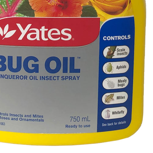 Yates Bug Oil Conqueror Oil Ready to Use Insect Spray - 750ml - For Scale, Mites, Aphids, White Fly, Mealybugs